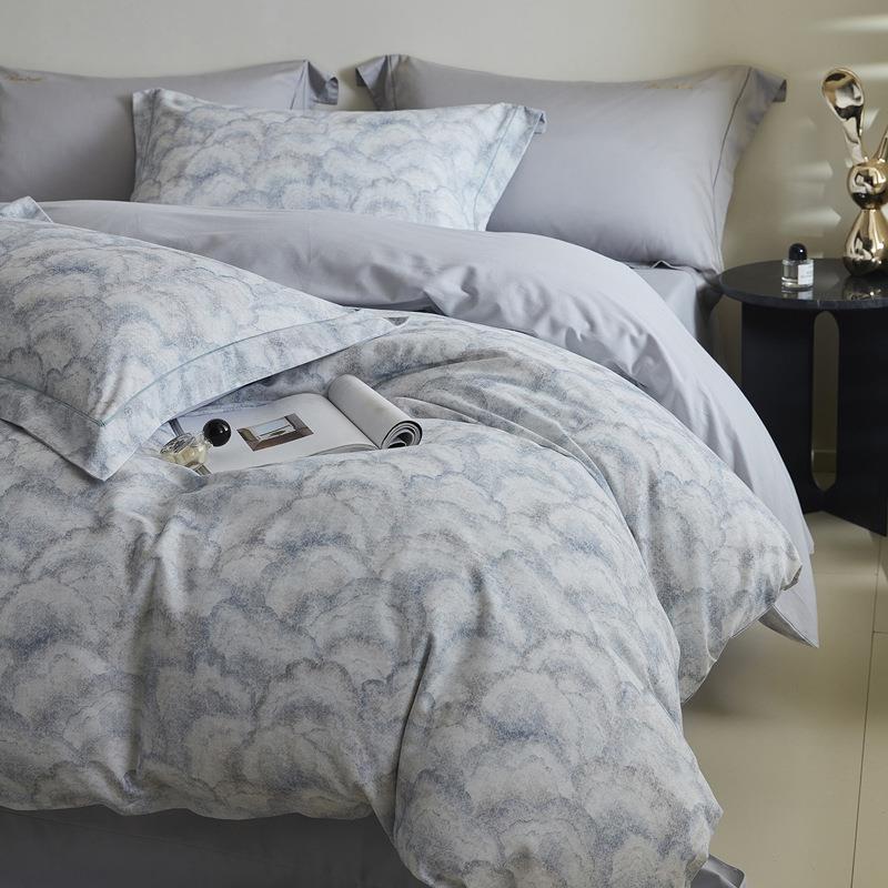 轻奢全棉生态磨毛四件套秋冬加厚保暖纯棉被套床笠床单上用品三件