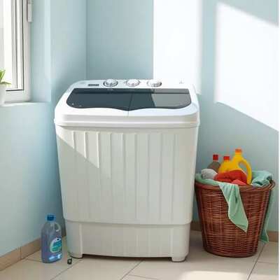 Semi-automatic washing machine double drum washing machine
