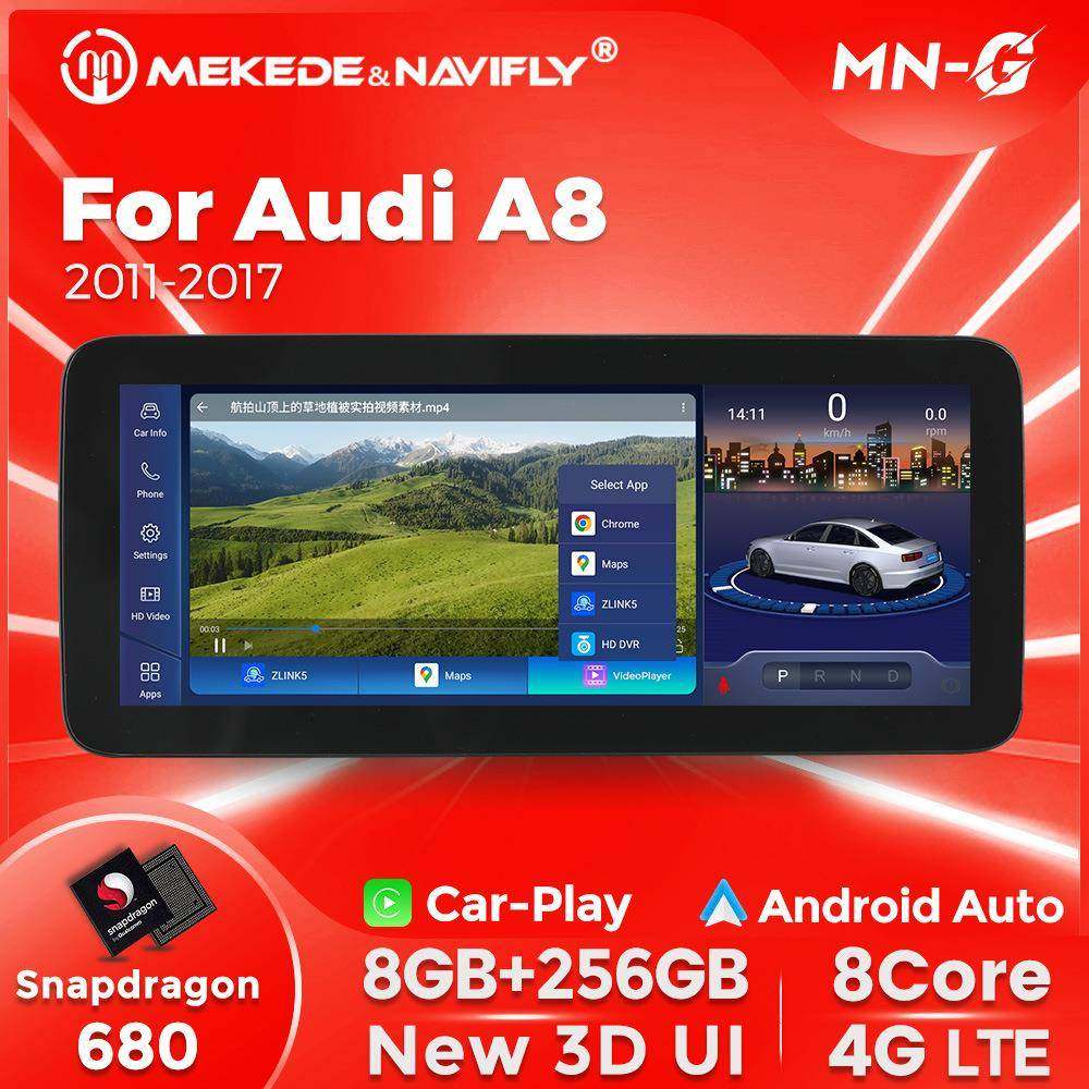 适用于Audi A8 D4 2011-2017奥迪A8 原车屏升级改装大屏安卓导航