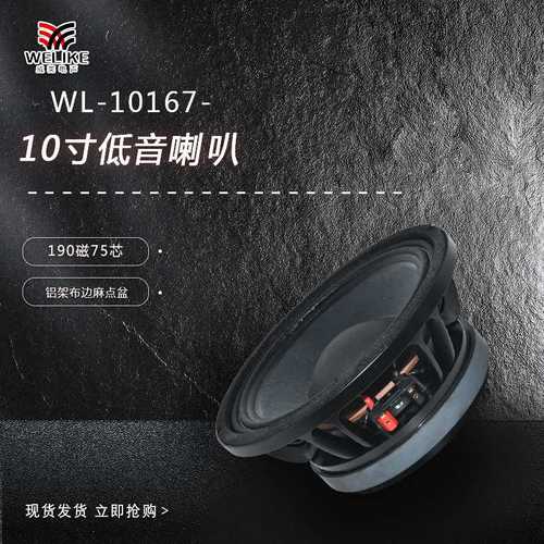 10寸铝架190磁75芯大功率超重低音低汽车低音炮 car subwoofer