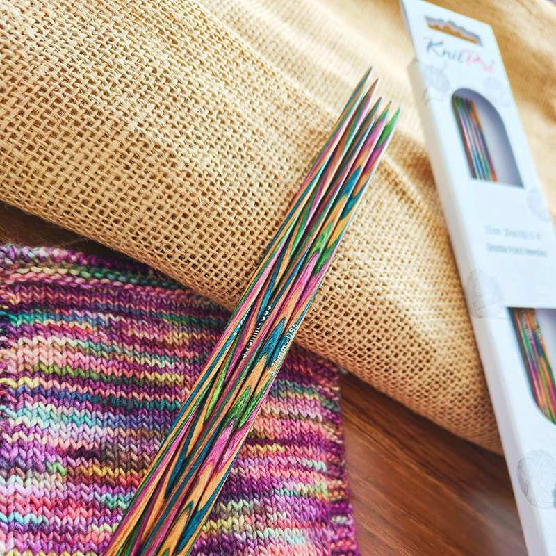 KnitPro彩木 Symfonie 10cm/15cm/20cm   双头直针彩木针毛线棒针