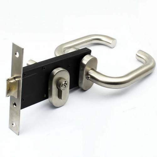 玻璃门锁 有框玻璃门锁 横向门锁