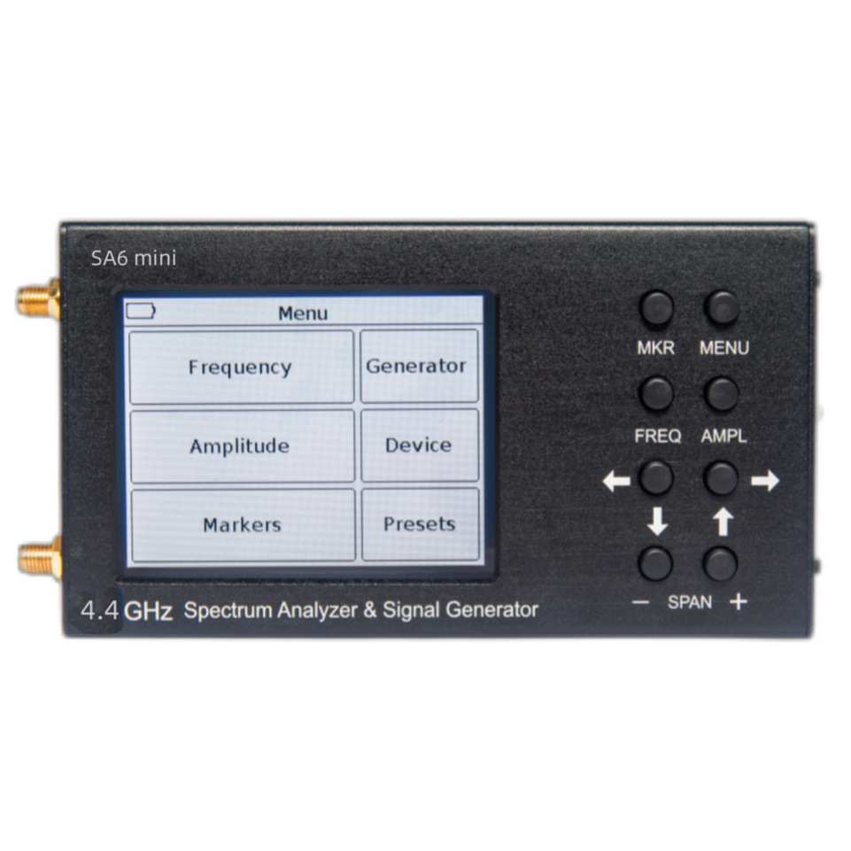 SA6 Mini手持频谱分析仪支持35-4400MHz3.2寸信号发生器频谱仪
