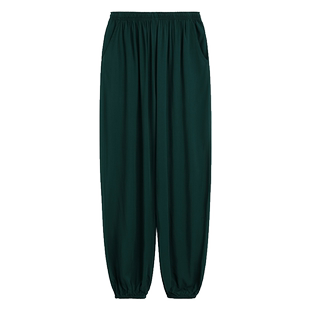 夏季太极服女款新款裤子练功服太极裤男款武术裤灯笼裤功夫练功裤