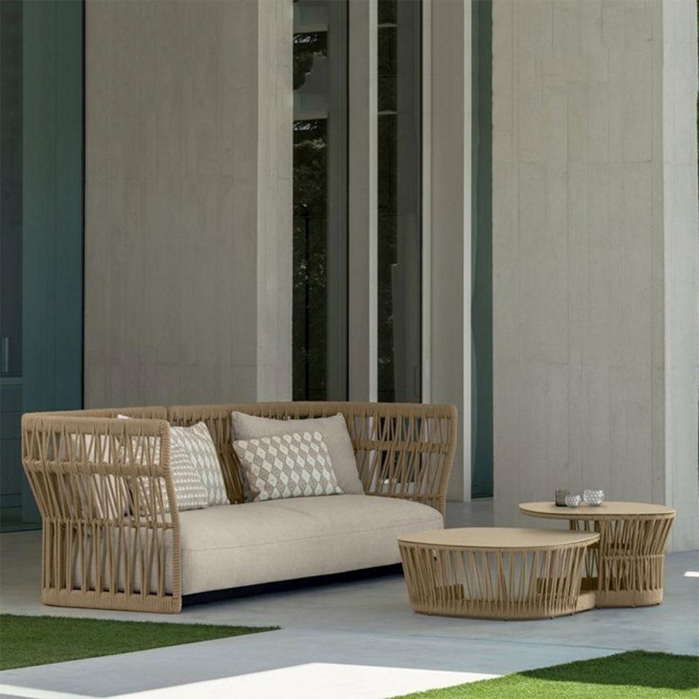 北欧户外藤编沙发室外阳台民宿露天庭院别墅花园休闲单人藤椅家具