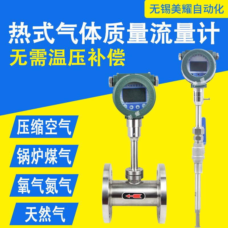 热式气体质量流量计压缩空气氧气氮气天然气插入式管道式