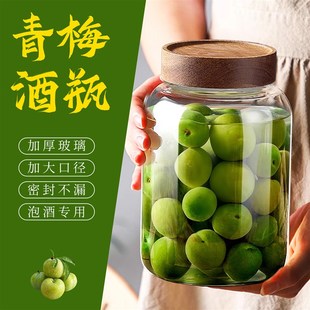 杨梅泡酒瓶玻璃专用空瓶青梅果酒酒坛密封罐酒罐S容器密封家用酒