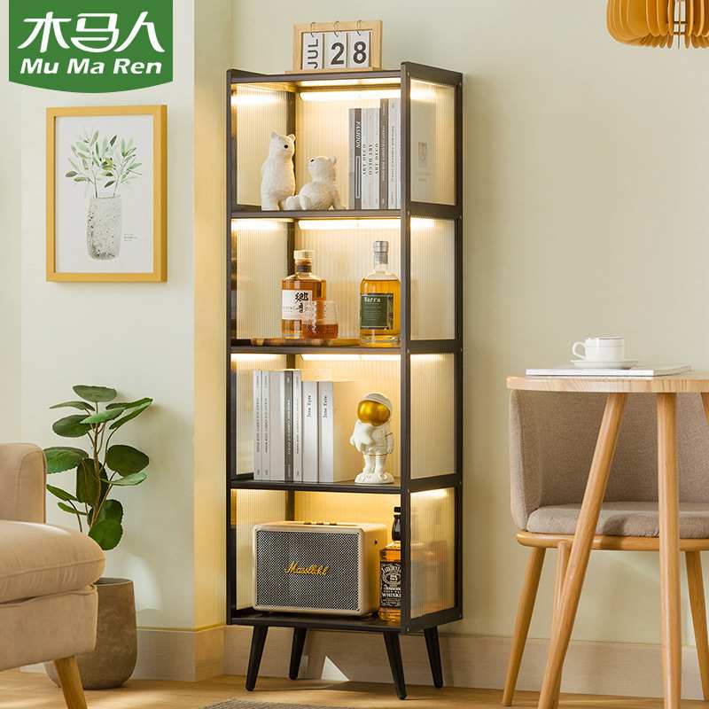 简易书架书柜落地置物架展示柜儿童靠墙客厅家用简约收纳储物架