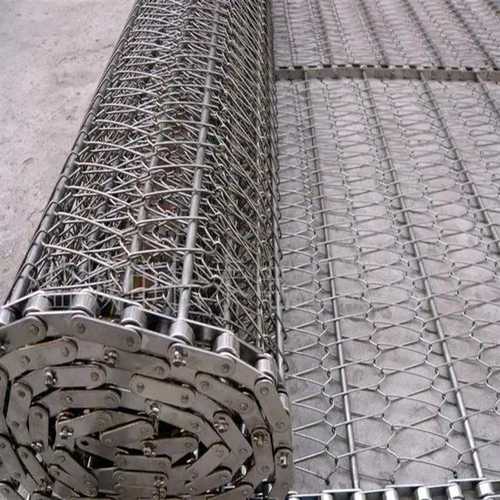 源头工厂矿用链条式网带输送带 配套简单链条输送带 网带输送带