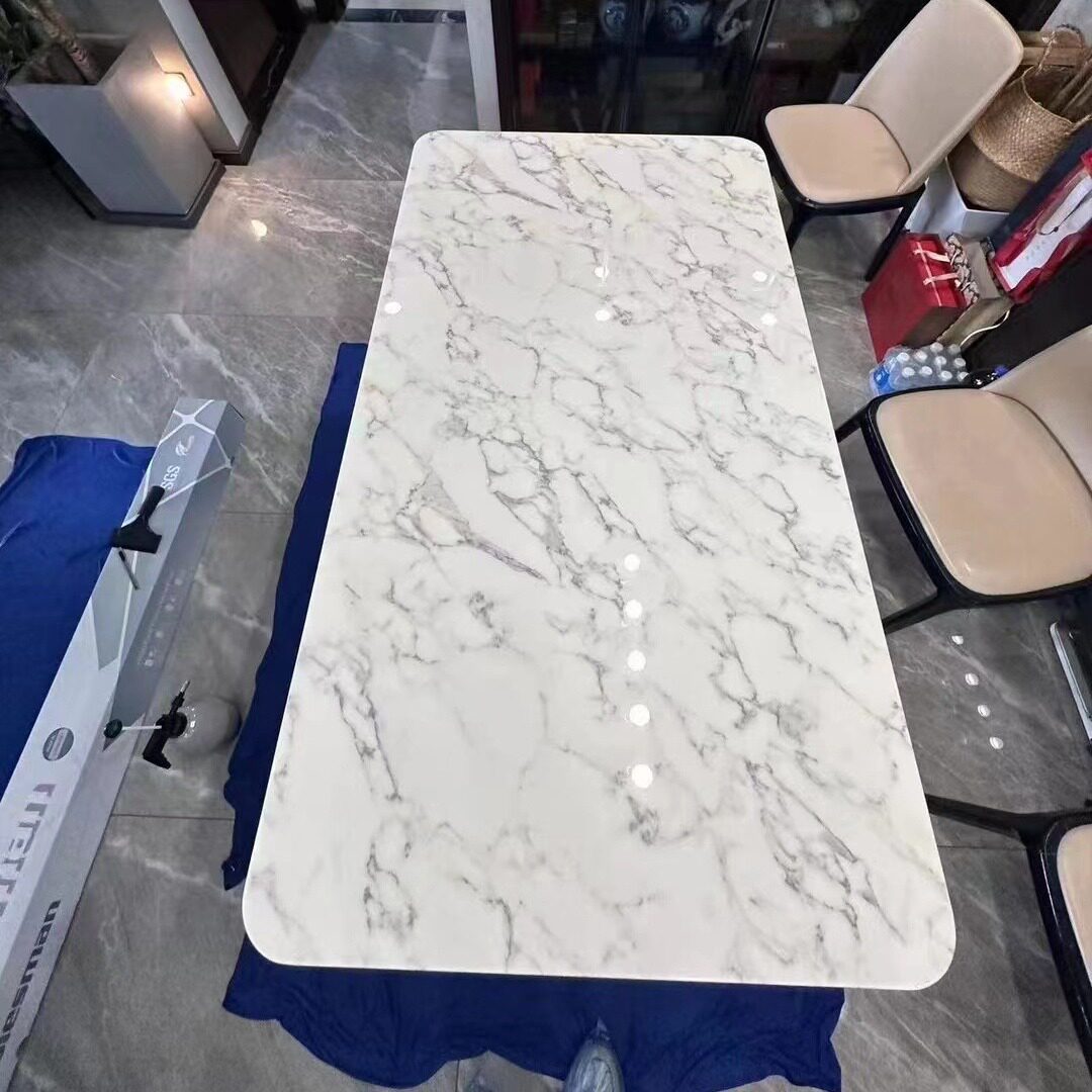 岩板桌布大理石防水防烫透明厚餐桌垫软玻璃pvc胶垫桌面保护膜隔