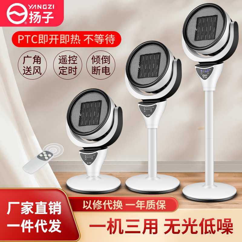 扬子立式取暖器家用暖风机冷暖两用无光电暖器速热省电浴室暖风扇
