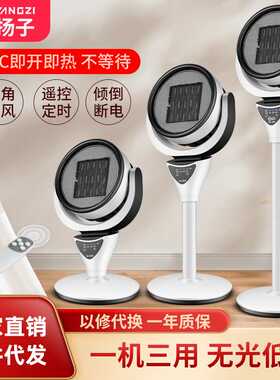 扬子立式取暖器家用暖风机冷暖两用无光电暖器速热省电浴室暖风扇