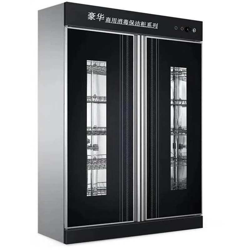 乐华康消毒柜商用立式不锈钢碗柜双门大容量餐具消毒保洁柜厂家