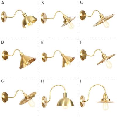 美式复古欧式 北欧酒吧服装店餐厅楼梯玄窗前工业装饰纯铜壁灯