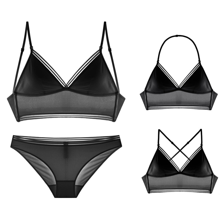 穿法风挂脖大露背隐形文胸套装