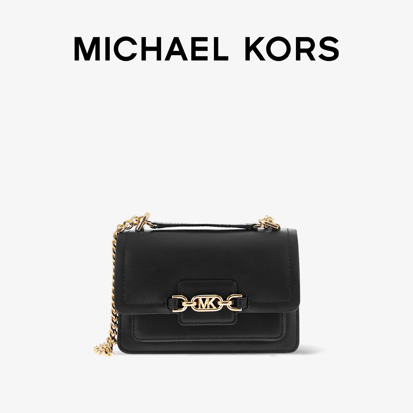 【618礼物】Michael Kors HEATHER皮革斜跨包mk女士小号方形包包