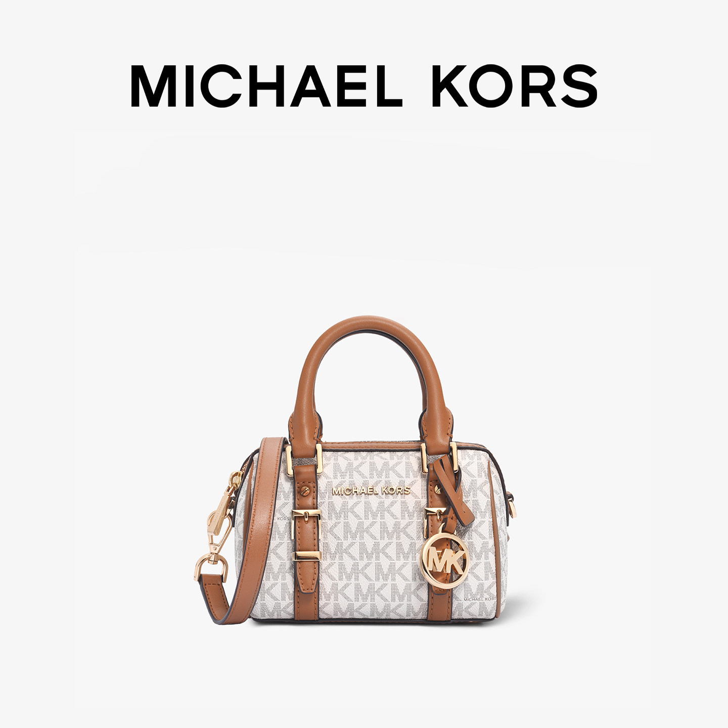 Michael Kors MK Bedford小号波士顿老花女士手提女包轻奢斜跨包