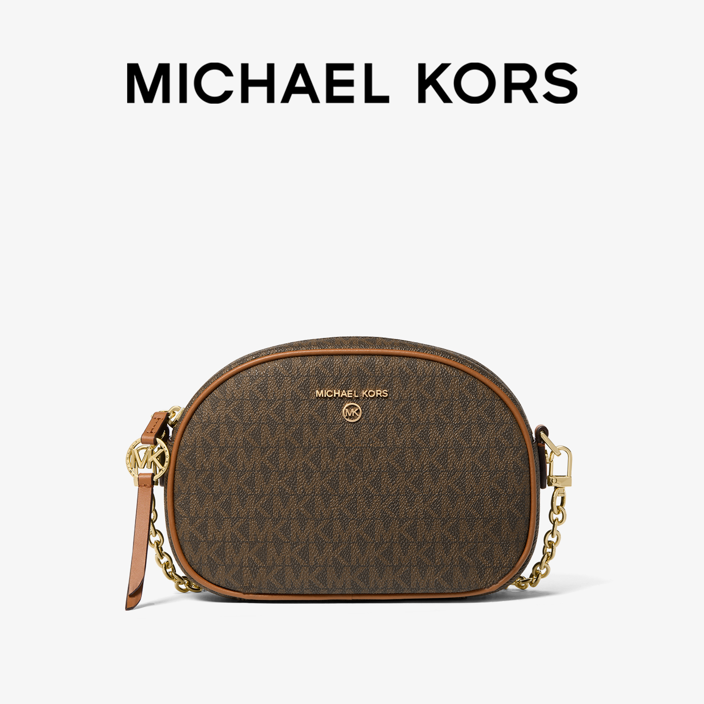 Michael Kors官方正品小号老花轻奢相机包斜挎单肩包包