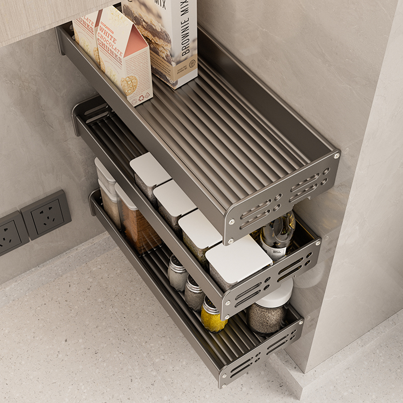 厨房小型置物架壁挂小尺寸20CM长宽免打孔35厘米窄款15公分收纳架