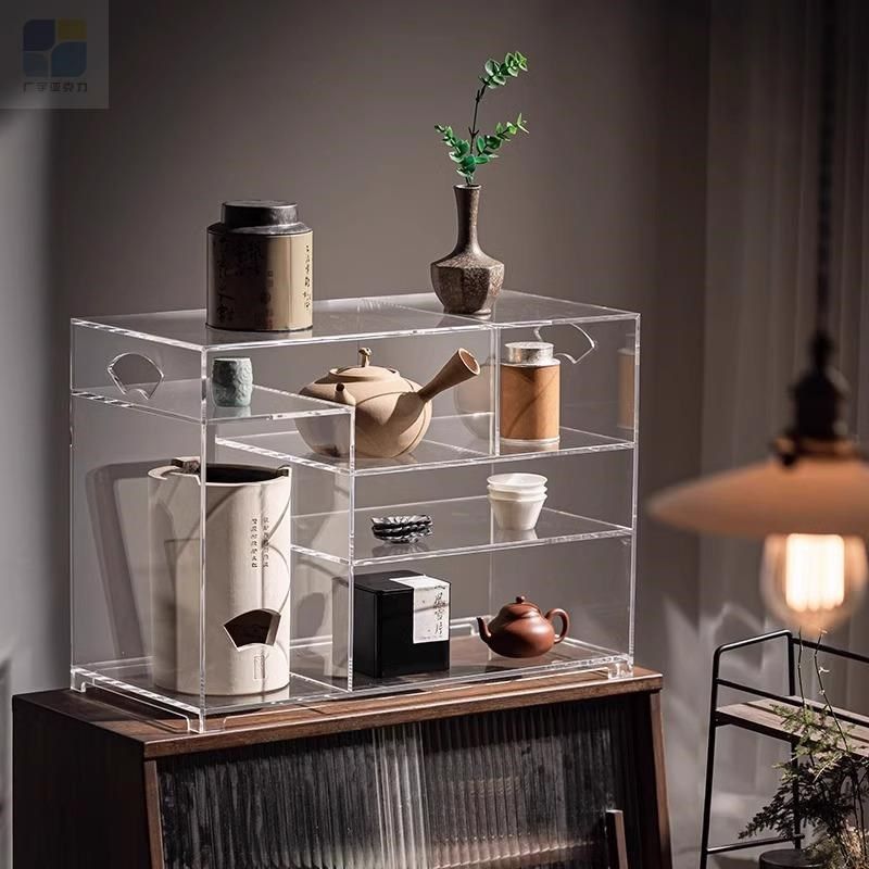 桌面博古架收纳茶杯高档茶壶茶盘亚克力置物架展示架透明架茶具,餐饮具,茶具架,淘宝优惠券,粉丝福利购,淘宝优惠卷
