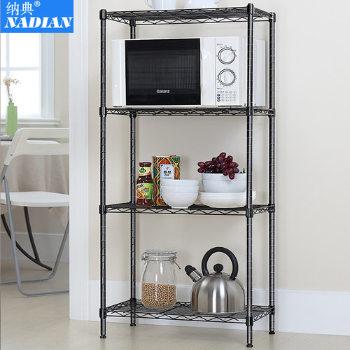厨房置物架多层储l物架客厅卧室阳台书桌落地货架家用微波炉铁架
