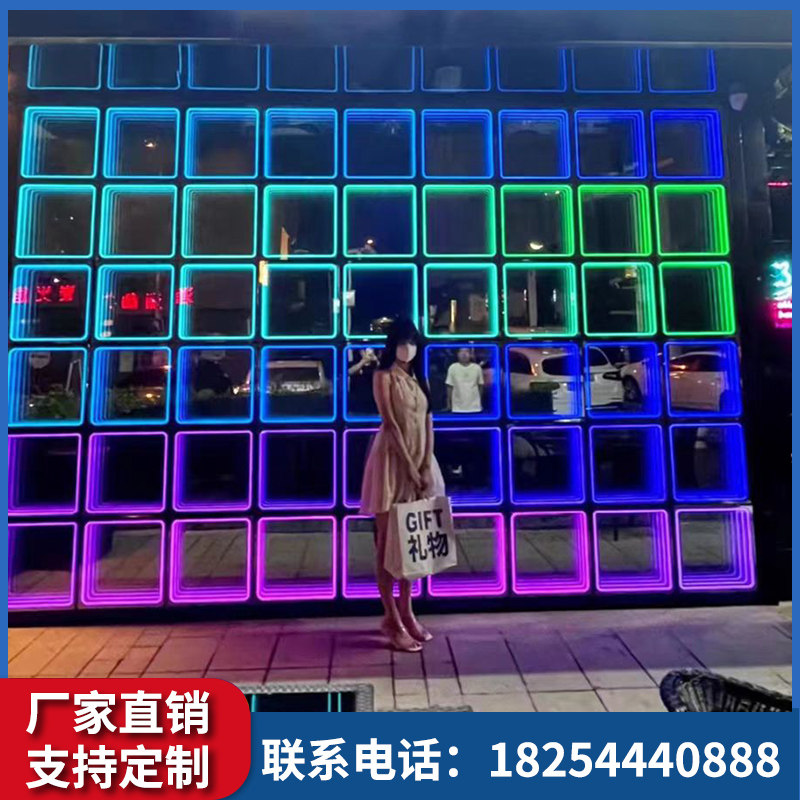 千层镜深渊镜网红背景墙定制多层无限镜灯箱发光字led灯带广告牌,商业/办公家具,广告牌/标识牌,淘宝优惠券,粉丝福利购,淘宝优惠卷