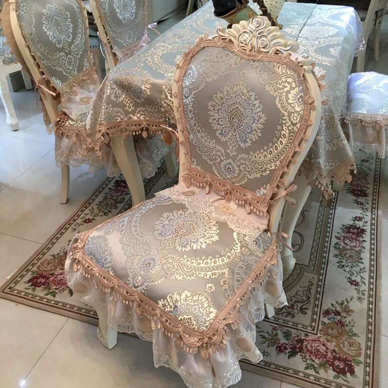 凯皇欧式餐椅垫坐垫n套椅子背巾装奢华餐桌椅垫家用透气防滑餐桌
