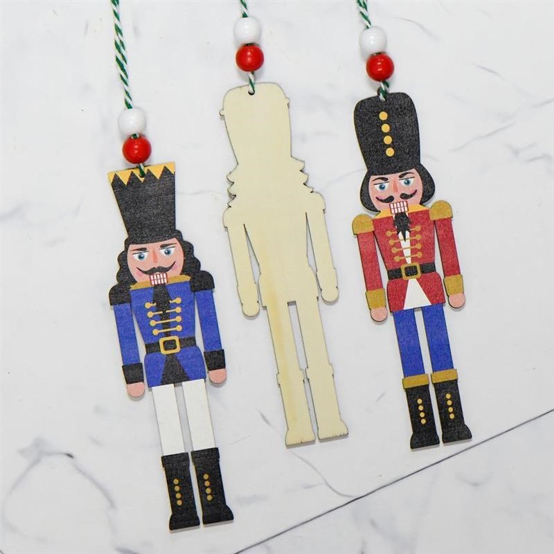 24年新品夹板胡桃夹子夹板工艺品圣诞树挂件礼物圣诞礼品胡桃兵
