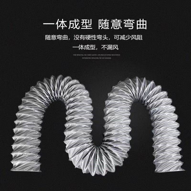 灰色硅胶管耐高温450度铁夹伸缩软管H锅炉排烟工业防火阻燃通风管