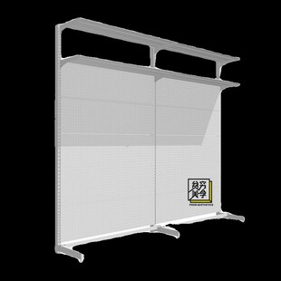贫穷美学 洞洞板电竞桌台式电脑桌书桌书架桌搭白色金属主机架子