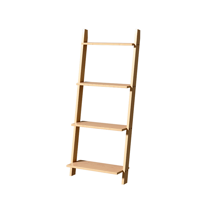 松木梯子花架子阳台多层梯形置物客厅落地斜靠墙室内阶梯展示书架