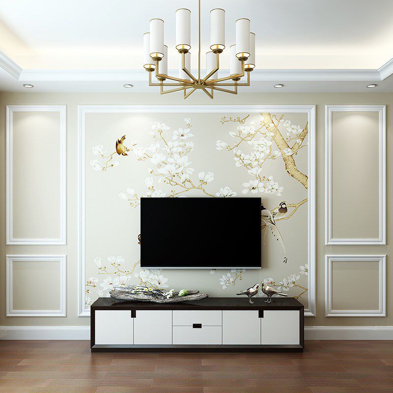 新中式pvc仿实木电视背景墙边框装饰条 仿大理石窗户门套收边压边