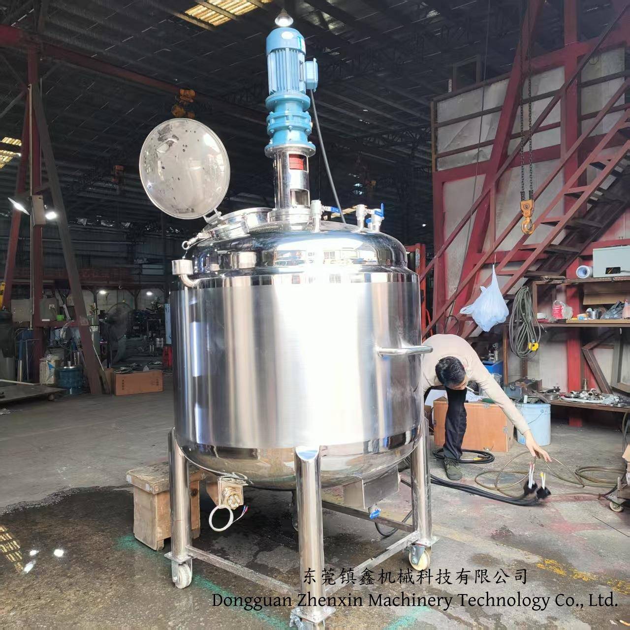 芝麻酱花生酱乳化均质搅拌锅食品化工配液调配反应罐变频调速搅拌