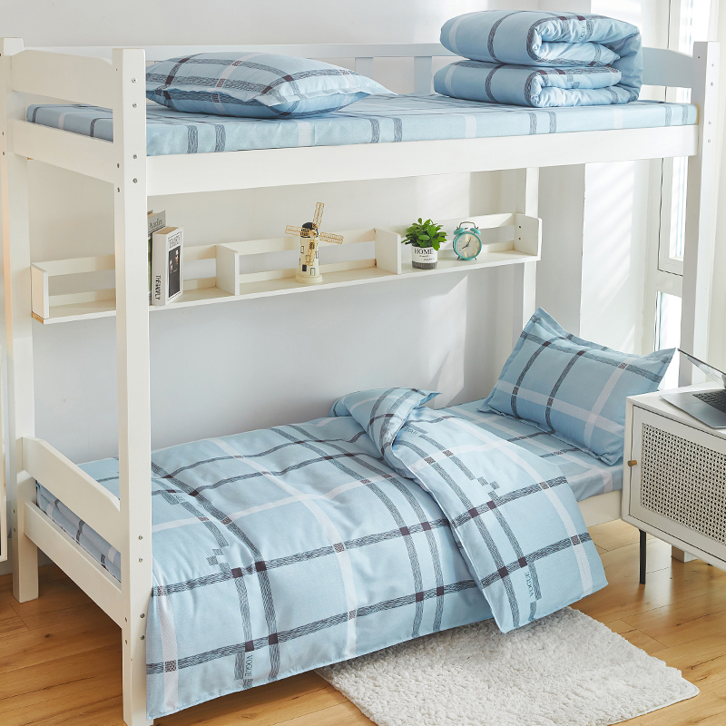 学生宿舍三件套四l牀上用品大学生寝室牀单被套单人牀被褥一整套