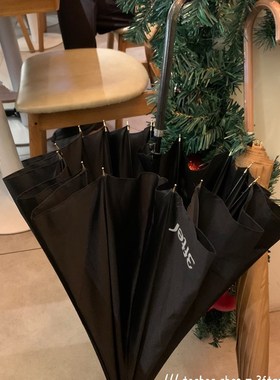 偏爱黑色系的男友伞~3fter自D制超结实细直柄抗风挡雨长柄雨伞