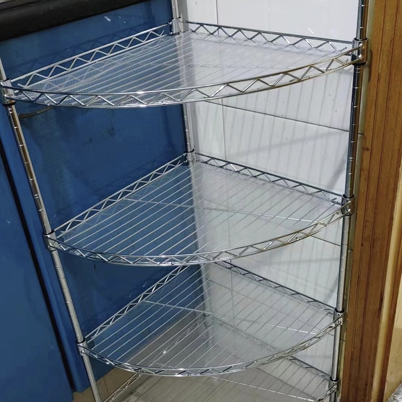 厨房置物架e转角架三角架拐角墙角落地收纳架放锅架多层家用扇形