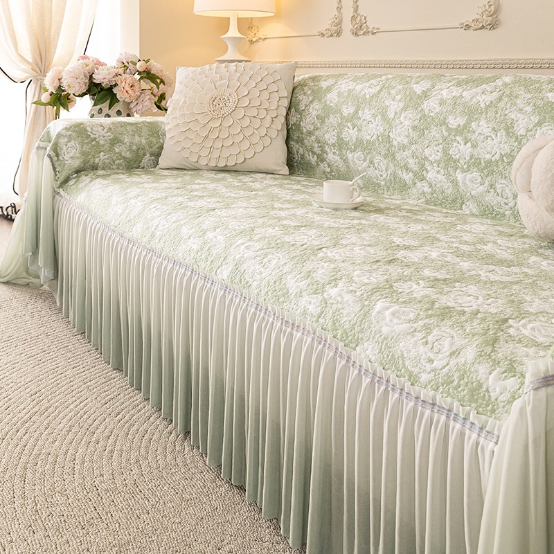 裙边单人沙发巾轻奢高级感新款头等太空舱K沙发盖布夏季凉感沙发