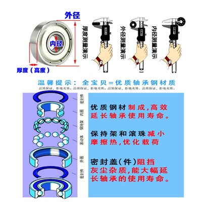 深沟球微型滚珠小轴承687ZZ 618/7 L-1470内径7mm外径14mm厚度5mm