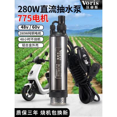 小型直流潜水泵48V电动汽车专用水泵60V大流量菜地人工农业灌溉
