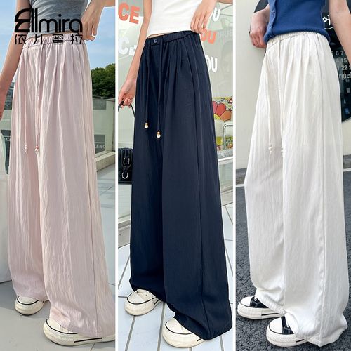 9228女童长裤空气皱皱裤褶皱直筒裤夏装薄儿童阔腿裤宽松洋气大童