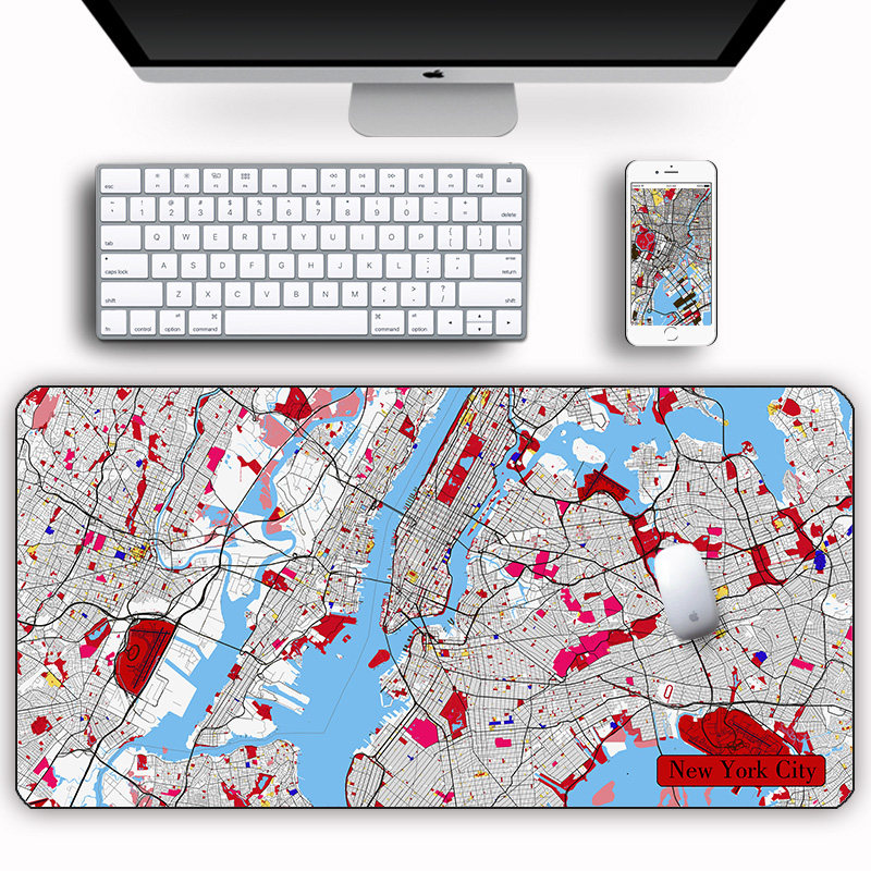 创意城市地图超大鼠标垫桌垫蒙特里安三色个性工业风加厚定制区域,电脑硬件/显示器/电脑周边,鼠标垫/贴/腕垫,淘宝优惠券,粉丝福利购,淘宝优惠卷