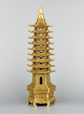 铜文昌塔摆件纯铜文昌塔九层铜13层15层塔家居客厅书房摆件