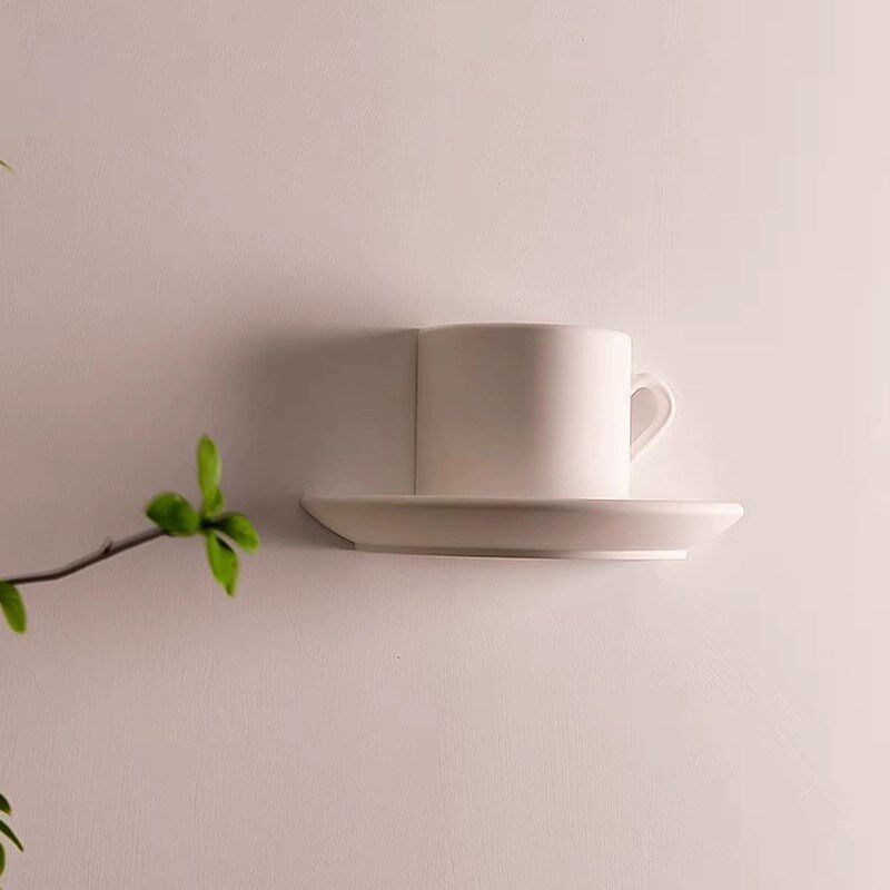 石膏新款墙壁灯现代简约创意客厅书房卧室别墅背景墙明装石膏壁灯