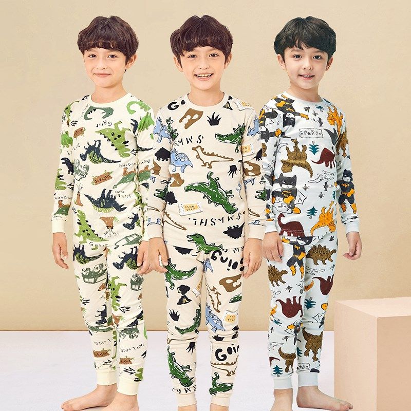 恐龙儿童家居服韩国儿童内衣裤套装男童秋衣秋裤纯棉宝宝线衣线裤,童装/婴儿装/亲子装,内衣套装,淘宝优惠券,粉丝福利购,淘宝优惠卷