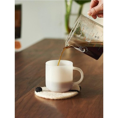 玻璃杯耐热防爆耐高温家用办公室热水杯高颜值高硼硅咖啡杯女