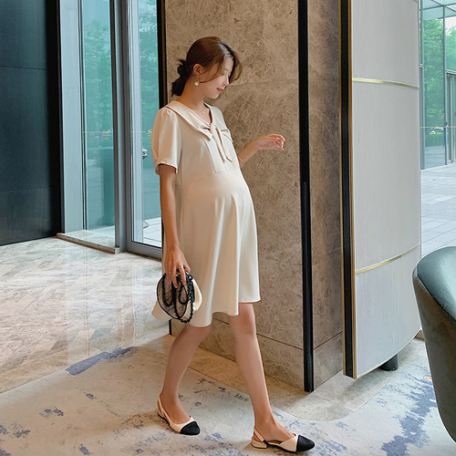 孕妇夏装连衣裙小个子显瘦夏天轻奢高级感法式温柔风夏季孕妇装韩