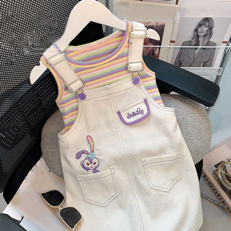 女童背带裙套装夏季洋气儿童网红女孩韩版女宝宝两件套夏装时髦潮,童装/婴儿装/亲子装,套装,淘宝优惠券,粉丝福利购,淘宝优惠卷