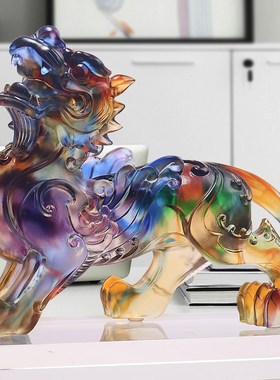 琉璃貔貅摆件招财天禄开业礼物办公室玄关客厅乔迁新居装饰品创意