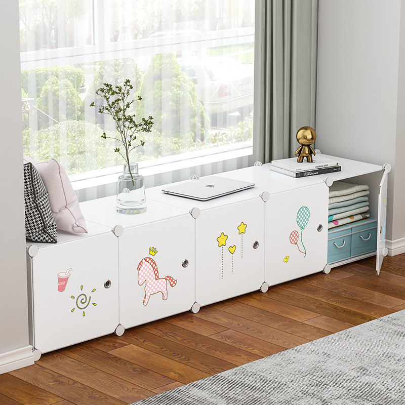 飘窗柜阳台柜矮柜窗台收纳简易卧室地柜自由组合置物架窗边储物柜,住宅家具,飘窗柜,淘宝优惠券,粉丝福利购,淘宝优惠卷