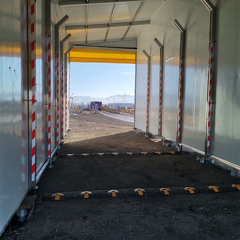 养殖场食品加工物流园检查站车辆消毒设备智能8立杆